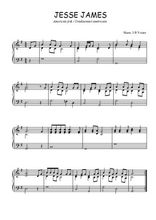 Téléchargez l'arrangement pour piano de la partition de La légende de Jesse James en PDF